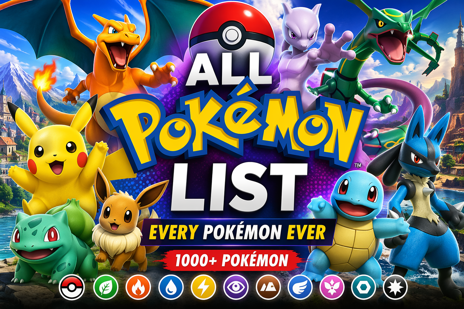 List of all Pokemon